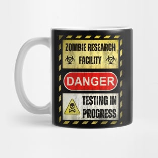 Zombie Research Facility Sign Mug